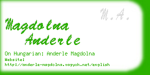 magdolna anderle business card